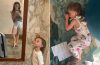 Hilaria Baldwin traveling with her seven children during their family trip to Spain.