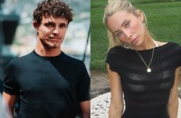 Alix Earle and Lando Norris during separate departures from a private London club amid dating rumors.