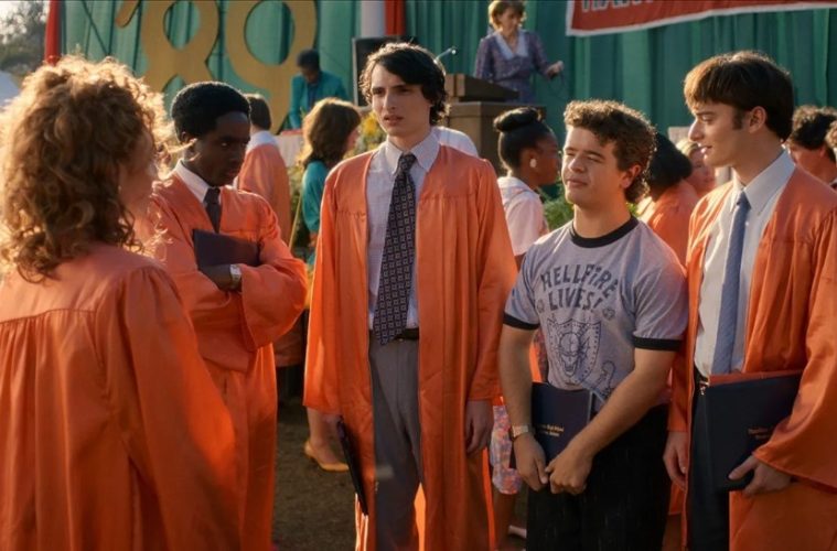 The Stranger Things cast gathered together in a special video celebrating the Netflix series' 10-year anniversary.