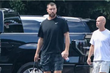 Travis Kelce arrives for Kansas City Chiefs offseason training shortly after his wedding to Taylor Swift.