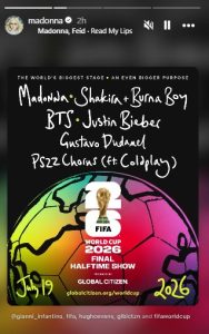 Justin Bieber Joins FIFA World Cup Final Halftime Show Lineup