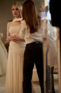 Emma Roberts' Custom Monique Lhuillier Wedding Dress Took 9 Months to Make—All the Stunning Details