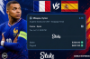 Kylian Mbappé in France's national team jersey ahead of a crucial FIFA World Cup knockout match as fans anticipate another match-winning performance.