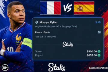 Kylian Mbappé in France's national team jersey ahead of a crucial FIFA World Cup knockout match as fans anticipate another match-winning performance.