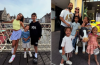 Chrissy Teigen and her four children sightseeing in Europe while accompanying John Legend during his international concert tour.