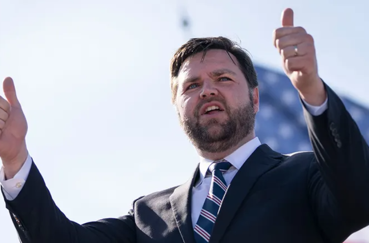 Vice President JD Vance speaking at a public event as the Secret Service investigates an alleged leak involving his travel schedule.