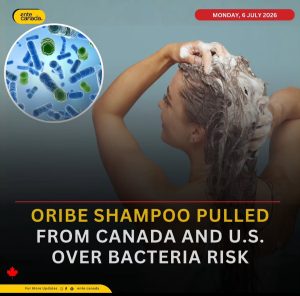 Bottles of Oribe Serene Scalp Densifying Shampoo included in a nationwide recall after possible bacterial contamination was detected.