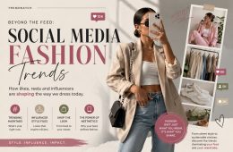 A collage featuring fashion influencers creating content on social media alongside runway models, illustrating how digital platforms shape global fashion trends.