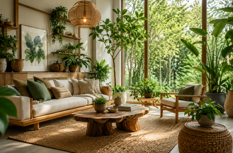 Biophilic Living Room Ideas