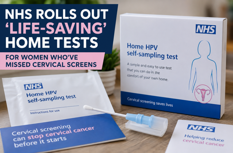 NHS home HPV self-testing kit for cervical cancer screening