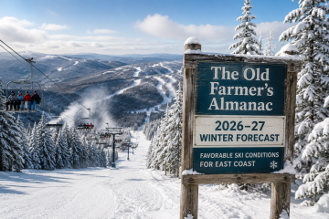 Old Farmer’s Almanac winter 2026–27 forecast predicts snowy conditions for East Coast ski regions