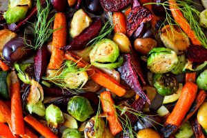 Colorful leftover vegetables prepared for easy homemade meals