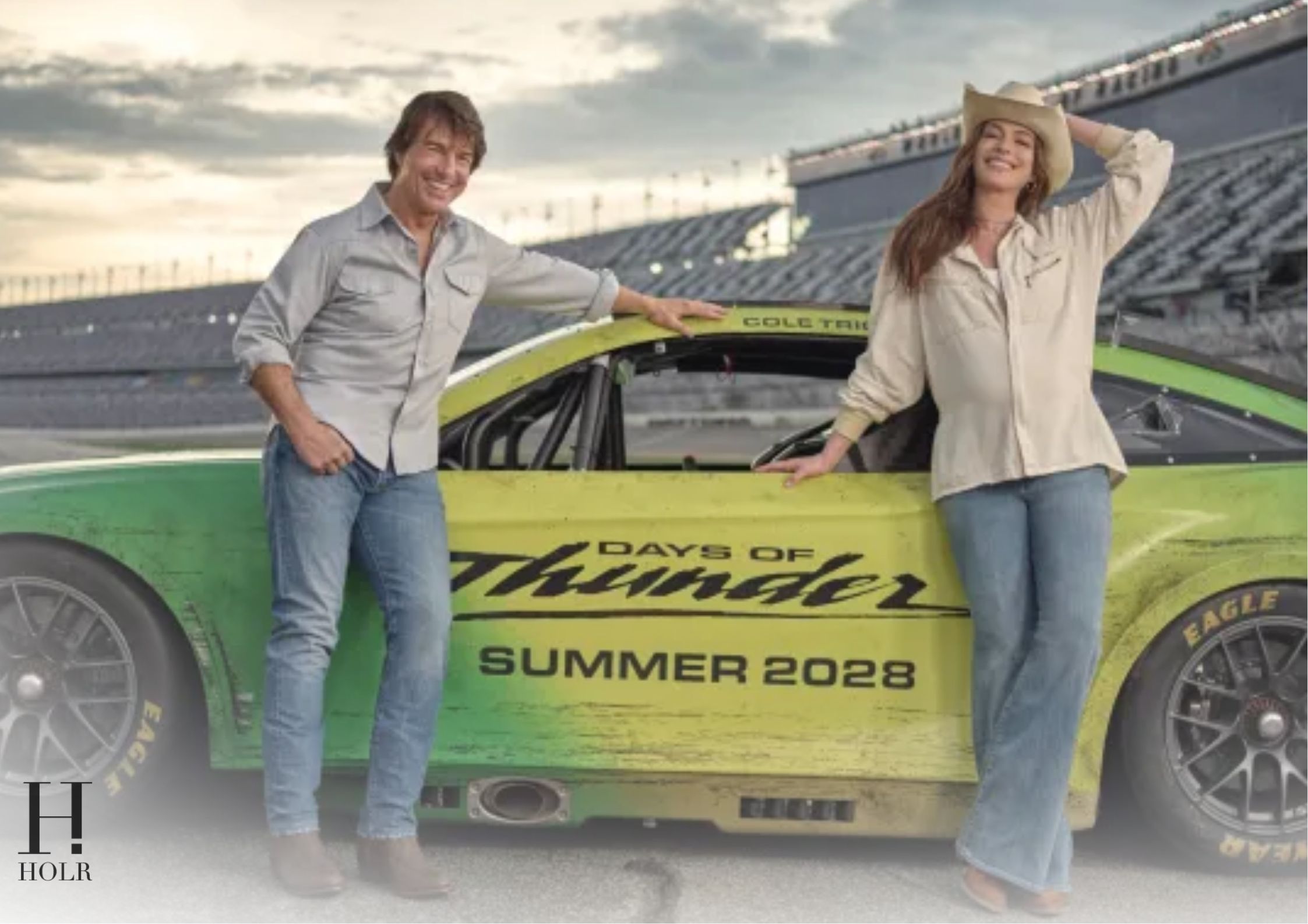 Anne Hathaway and Tom Cruise announce the Days of Thunder sequel