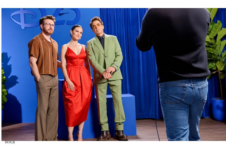 Robert Downey Jr. behind the scenes at the Avengers Doomsday D23 presentation