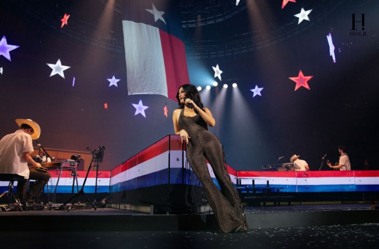 Kacey Musgraves performs during her sold-out Middle of Nowhere Tour concert at TD Garden in Boston.