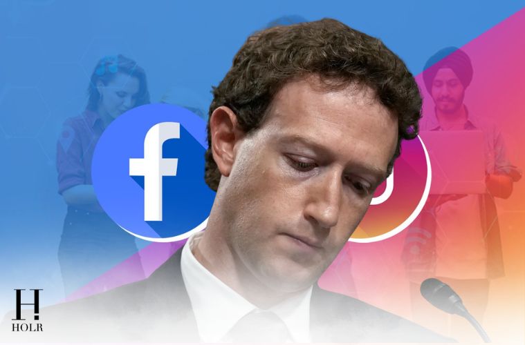 Meta CEO Mark Zuckerberg during a public appearance as the company faces scrutiny over content moderation and platform safety.