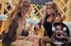 Paris Jackson celebrates the release of Happiest Day of My Life with her aunt La Toya Jackson at her album release party.