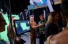Robert Downey Jr. behind the scenes at the Avengers Doomsday D23 presentation