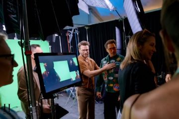 Robert Downey Jr. behind the scenes at the Avengers Doomsday D23 presentation