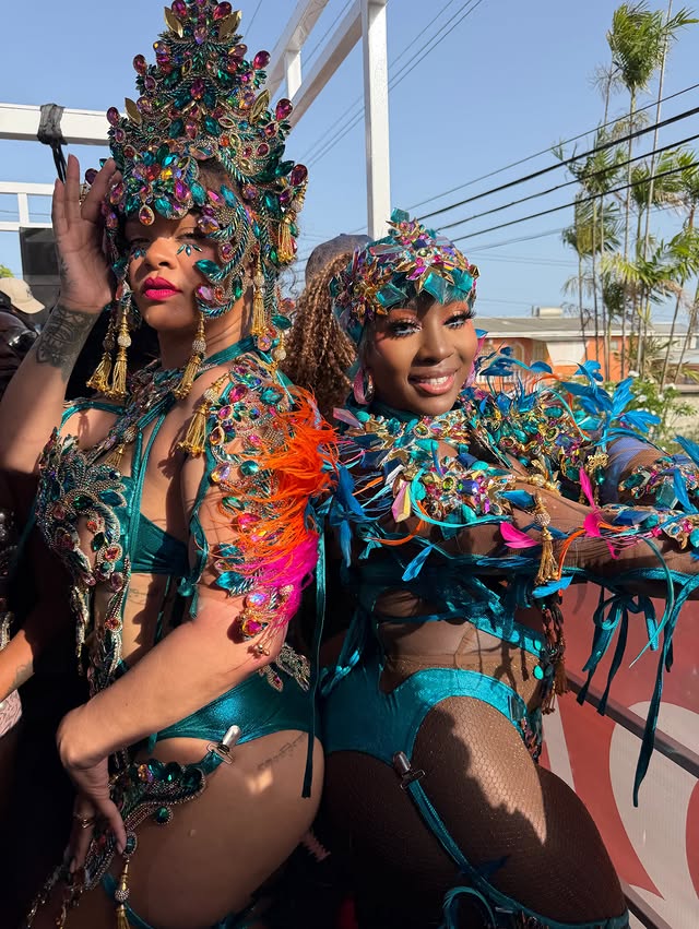 Rihanna celebrates Crop Over in Barbados alongside A$AP Rocky during the island's annual Carnival festivities.