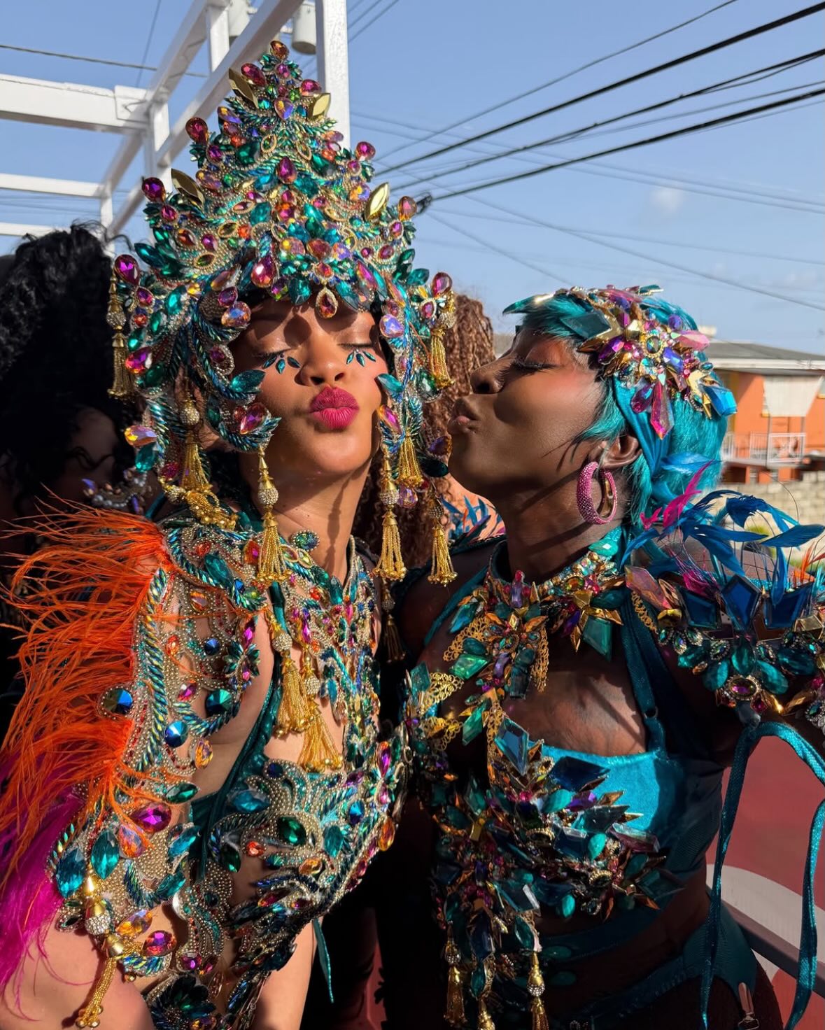 Rihanna celebrates Crop Over in Barbados alongside A$AP Rocky during the island's annual Carnival festivities.