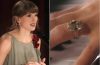 Taylor Swift performs at the Grammy Museum while wearing her engagement ring and new wedding band.