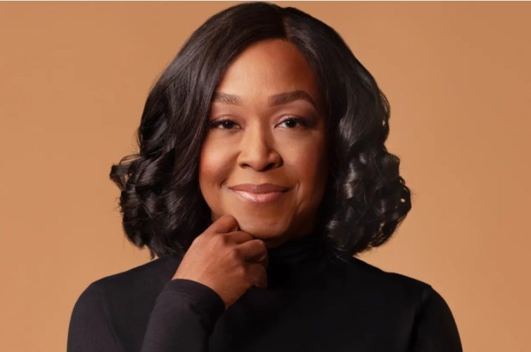 Shonda Rhimes attends an entertainment event as her Shondaland production company extends its partnership with Netflix.