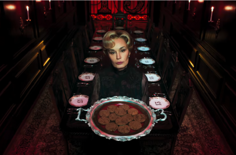 Jessica Lange and Evan Peters featured alongside iconic American Horror Story characters in the first teaser for Season 13.