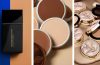 A selection of lightweight foundation formulas including liquid, balm, stick and cushion makeup products.