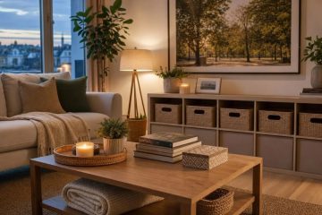 A calm, organized home interior after decluttering key spaces before the fall season.