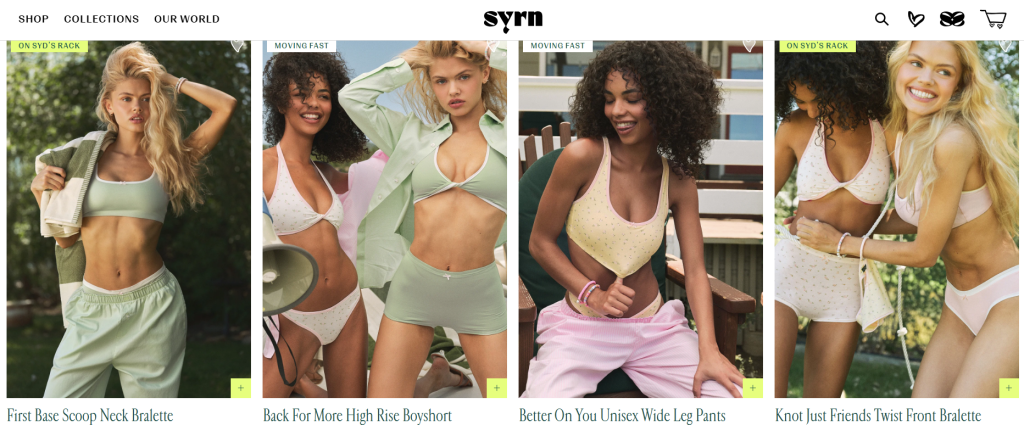 Sydney Sweeney promotes her new Birthday Boobs SYRN lingerie collection ahead of her 29th birthday.