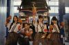 The members of Atarashii Gakko! pose together while promoting their album From Tokyo With Love.