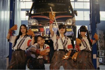 The members of Atarashii Gakko! pose together while promoting their album From Tokyo With Love.