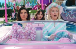 Margot Robbie and Ryan Gosling as Barbie and Ken in the 2023 Barbie film.