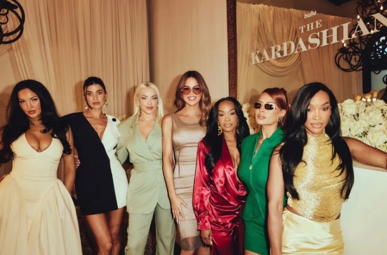 Khloé Kardashian with the cast of her Hulu reality series The Girls, featuring her longtime friends and their personal lives.