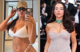 Georgina Rodríguez smiles while sharing an empowering message about self-love, body confidence, and embracing her curves.