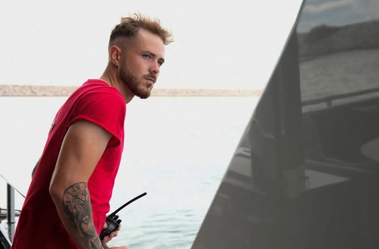 Nathan Gallagher appears during his time on Below Deck Mediterranean as legal proceedings surrounding domestic-violence allegations continue in Australia.