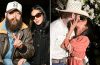 Post Malone and Christy Lee celebrate their engagement as Lee displays her large diamond ring during a gathering with friends.