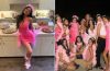 Kylie Jenner celebrates her 29th birthday at her Princess Kitty-themed party featuring pink decorations and glamorous birthday details.