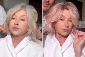 Martha Stewart debuts a glossy rose gold hair transformation after swapping her signature blonde bob for a fresh pink-toned look.
