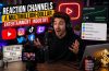 A content creator recording a reaction video in a modern studio, representing the rise of reaction channels as a digital entertainment business.
