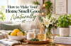 Fresh and inviting home interior with flowers, herbs and natural home fragrance