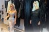 Kim Kardashian posing in a dramatic fashion look from her fitting archives