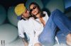 Justin and Hailey Bieber sharing a kiss for their WYouth magazine cover