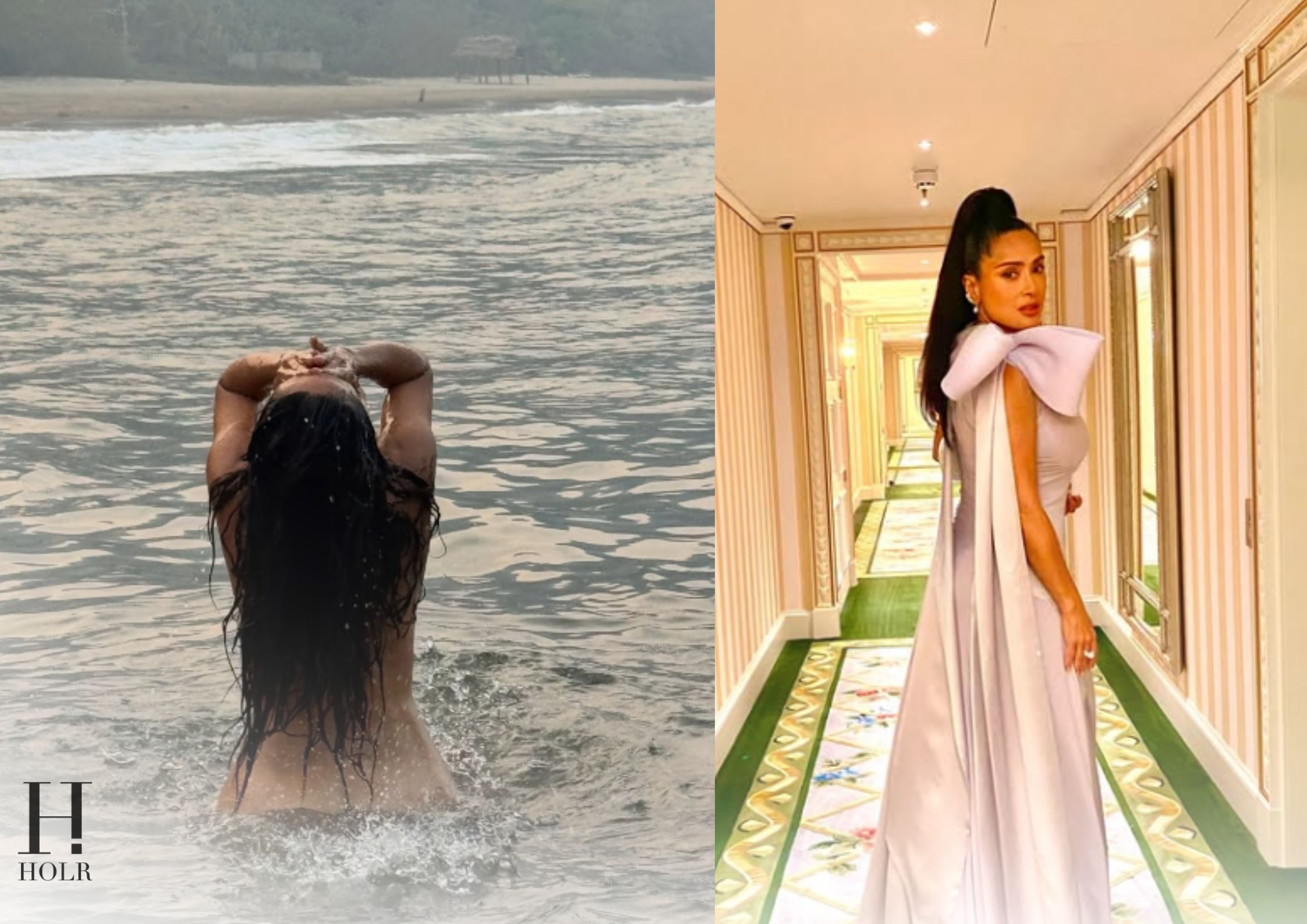 Salma Hayek Celebrates New Decade With Carefree Ocean Dip
