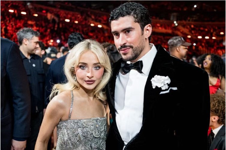 Bad Bunny and Sabrina Carpenter are pictured in separate portraits celebrating their first Emmy wins at the 2026 Creative Arts Emmy Awards.