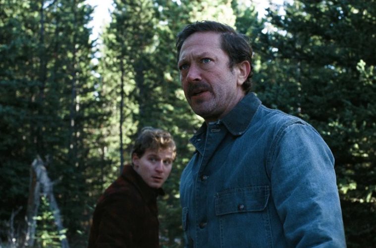 Fred Hechinger and Ebon Moss-Bachrach appear together in a still from Andrew Haigh’s mountain drama A Long Winter.