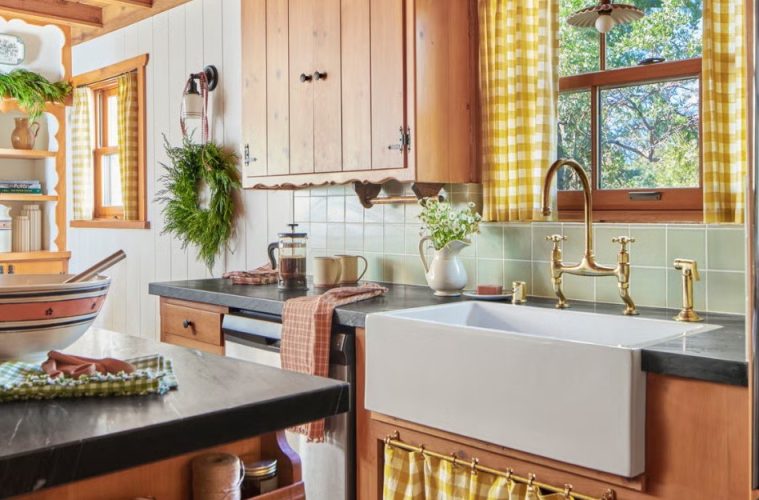 A charming traditional home interior showcases decorative wood trim, vintage-style hardware, and classic architectural details that add nostalgic character.