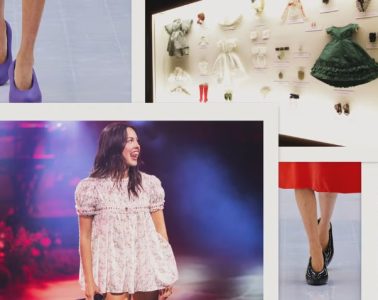 A fashion runway scene featuring doll-inspired clothing and accessories illustrates the enduring influence of dolls on designers and style.